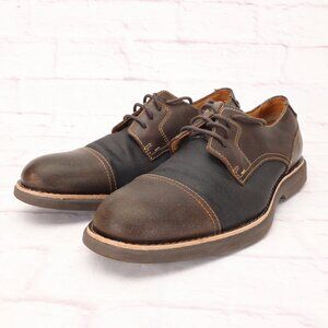 Sperry Top Sider Men's Leather Oxford Casual Shoes Size 9M Brown/Black Lace-Up